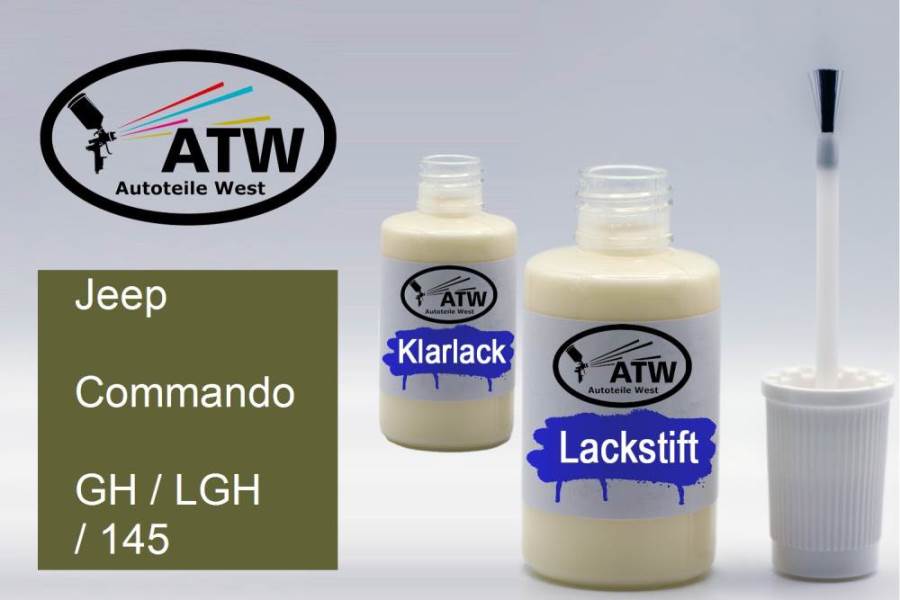 Jeep, Commando, GH / LGH / 145: 20ml Lackstift + 20ml Klarlack - Set, von ATW Autoteile West.